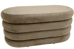 Riess-Ambiente Sitzbänke|Samt Möbel > Extravagante Polsterbank VOGUE 85cm champagner Samt Sitzbank mit Stauraum