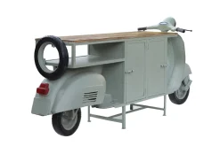 Riess-Ambiente Mehr...|Konsolentische > Extravaganter Barschrank SCOOTER 250cm salbei Retro-Konsole Motorroller mit Mangoholz Upcycling