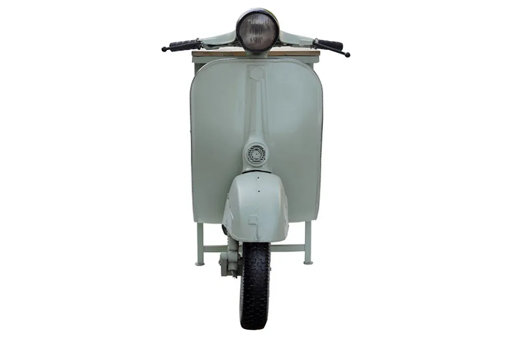 Riess-Ambiente Mehr...|Konsolentische > Extravaganter Barschrank SCOOTER 250cm salbei Retro-Konsole Motorroller mit Mangoholz Upcycling