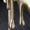 Riess-Ambiente Beistelltische|Goldene Möbel > Extravaganter Beistelltisch LIQUID LINE 50cm gold Tropfen-Design Metall Aluminium rund