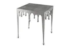 Riess-Ambiente Couchtische & Truhen > Extravaganter Couchtisch LIQUID LINE L 46cm silber Tropfen-Design