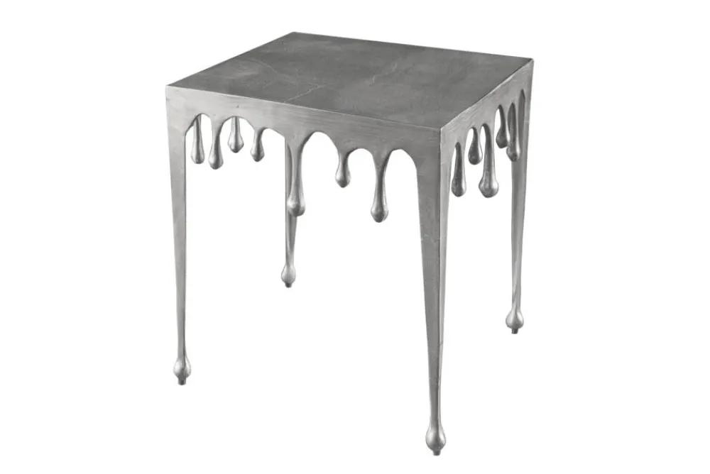 Riess-Ambiente Couchtische & Truhen > Extravaganter Couchtisch LIQUID LINE L 46cm silber Tropfen-Design
