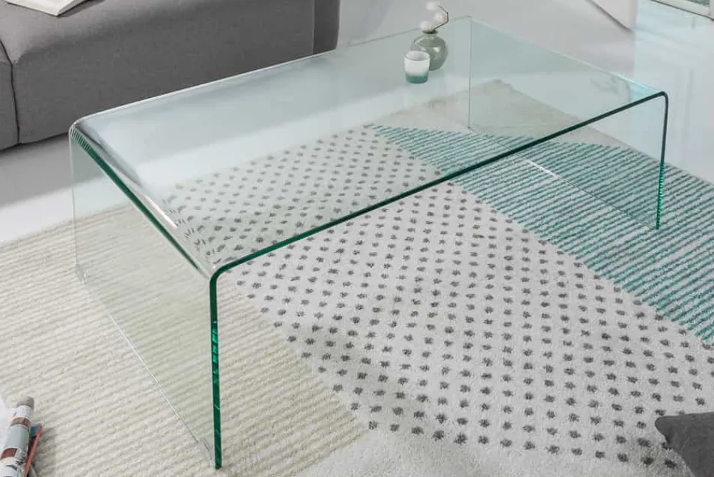 Riess-Ambiente Couchtische & Truhen > Extravaganter Glas Couchtisch FANTOME 110cm transparent