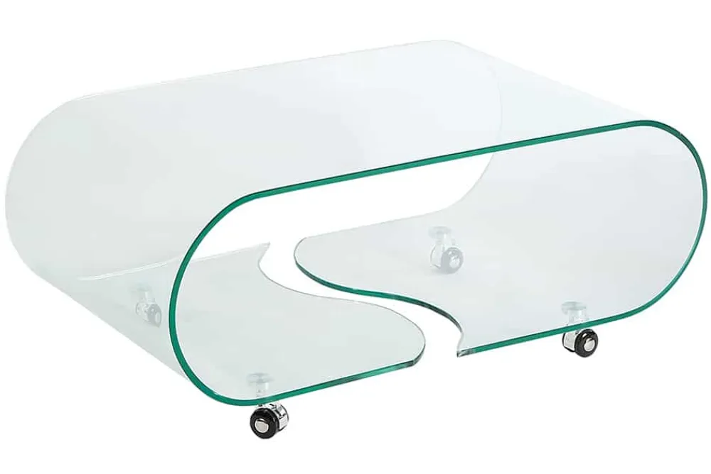 Riess-Ambiente Couchtische & Truhen > Extravaganter Glas Couchtisch FANTOME 90cm transparent