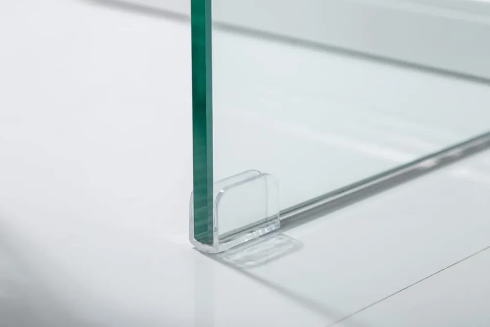 Riess-Ambiente Konsolentische|Bürotische > Extravaganter Glas Konsolentisch FANTOME 100cm transparent Schreibtisch Ganzglastisch