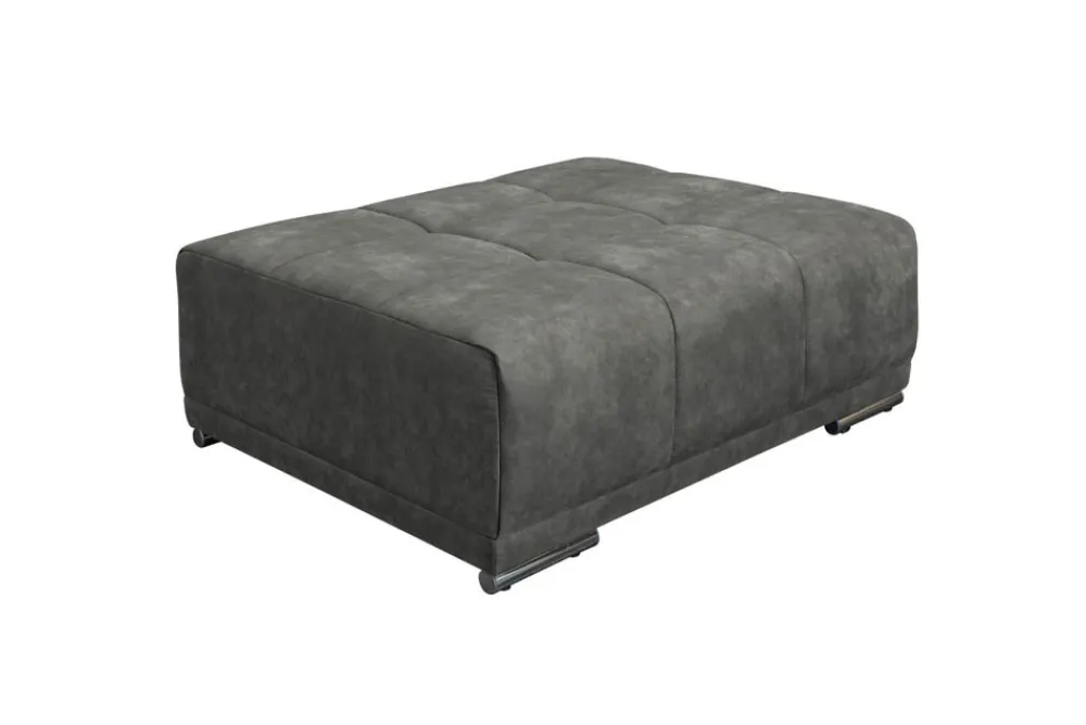 Riess-Ambiente Polsterhocker|Sitzhocker > Extravaganter Hocker ELEGANCIA 110cm grau mit Ziersteppung
