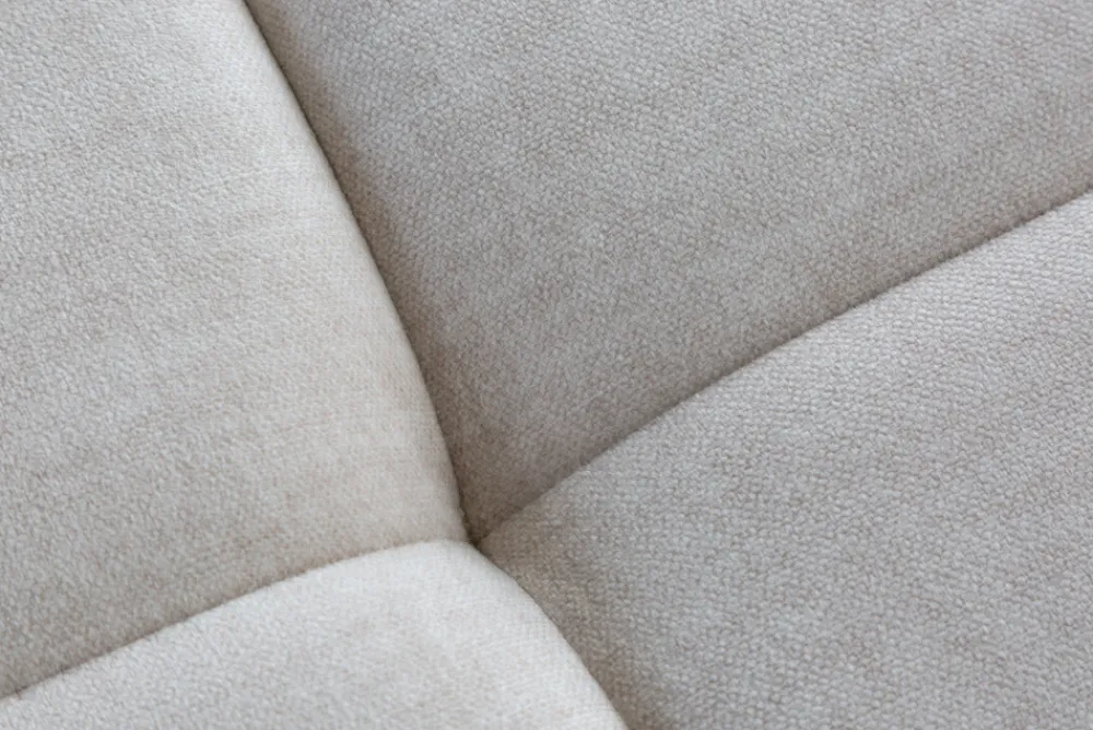 Riess-Ambiente Polsterhocker|Sitzhocker > Extravaganter Hocker ELEGANCIA 110cm champagner beige Vogue Velours Samt Ziersteppung