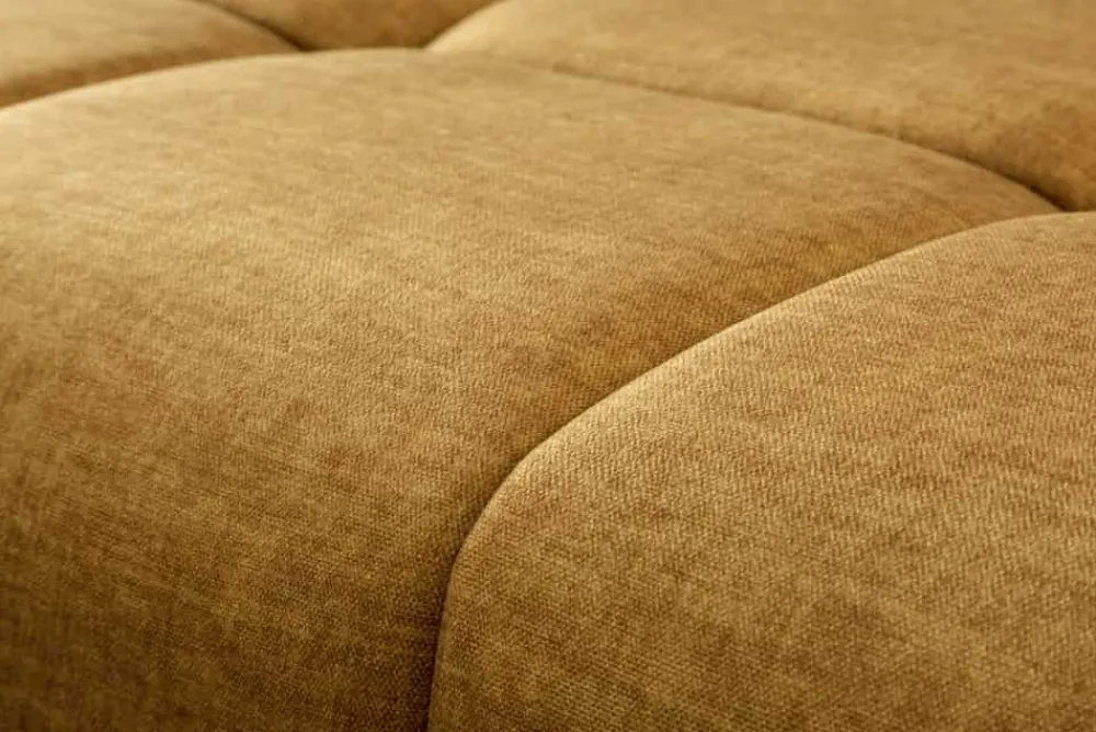 Riess-Ambiente Polsterhocker|Sitzhocker > Extravaganter Hocker ELEGANCIA 110cm senfgelb Vogue Velours Samt mit Ziersteppung