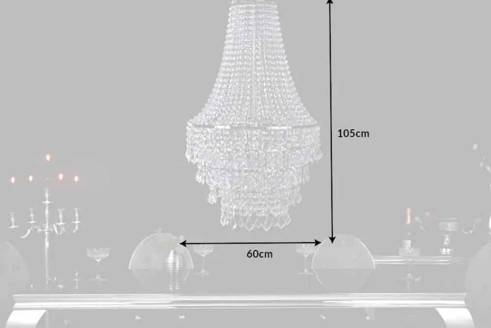 Riess-Ambiente Hängelampen|Kronleuchter & Lüster > Extravaganter Kronleuchter ROYAL XL 105cm Hängelampe Barock