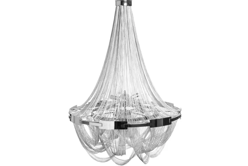 Riess-Ambiente Hängelampen|Kronleuchter & Lüster > Extravaganter Kronleuchter ROYAL XL 70cm silber Hängeleuchte