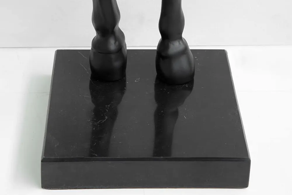 Riess-Ambiente Goldene Möbel|Stehleuchten > Extravagante Stehlampe BLACK BEAUTY 130cm schwarz Pferdefigur