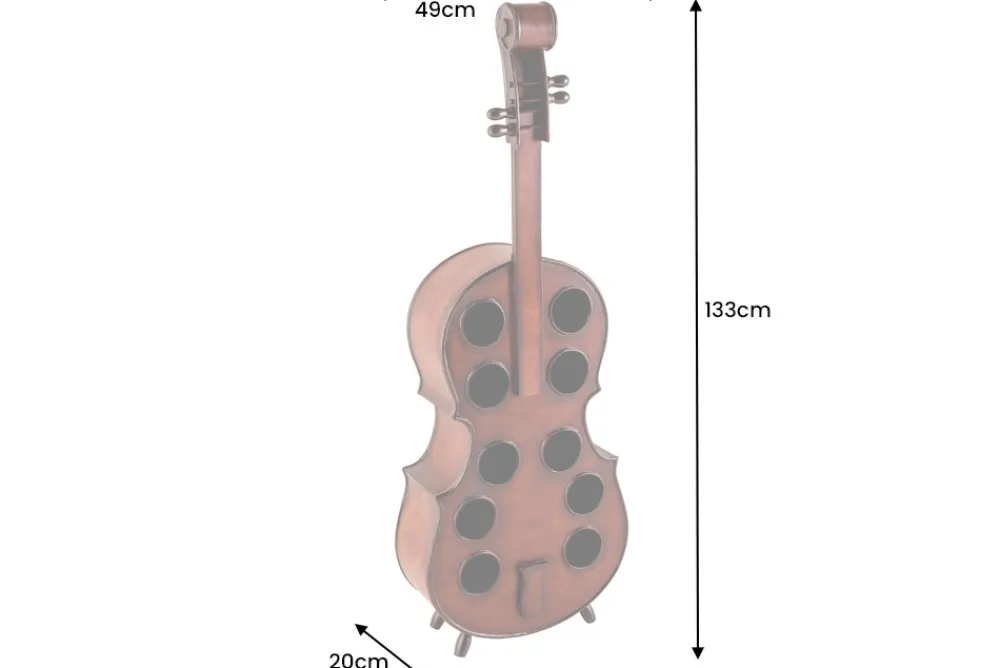 Riess-Ambiente Mehr...|Massivholzregale > Extravagantes Weinregal CELLO 133cm braun Tannenholz für 10 Flaschen