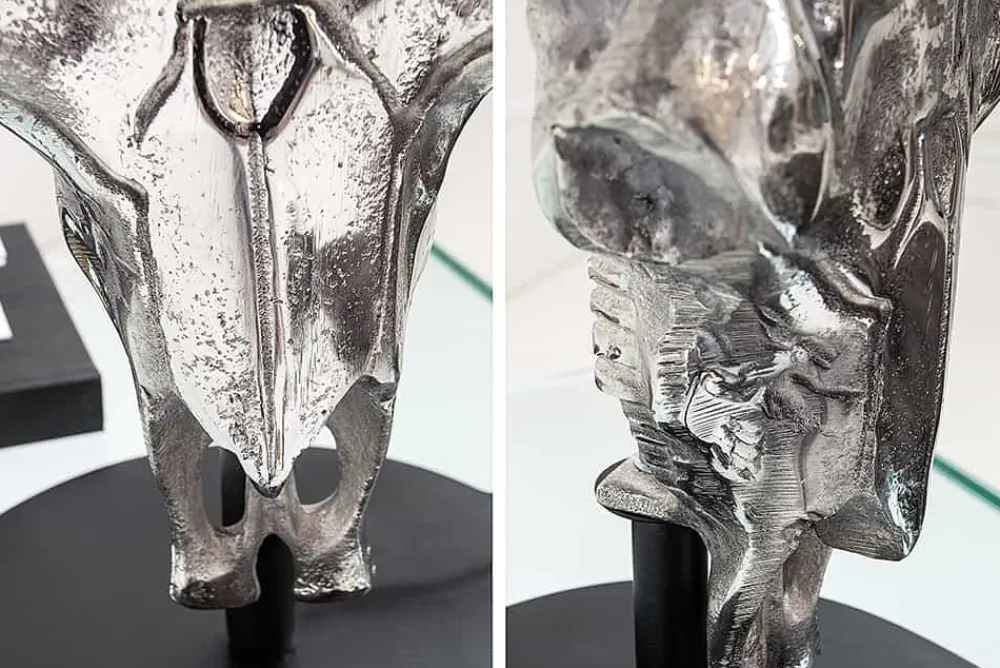 Riess-Ambiente Tischlampen > Extravagante Tischlampe EL TORO 68cm schwarz Stierkopf Tischleuchte
