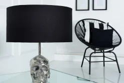 Riess-Ambiente Tischlampen > Extravagante Tischlampe SKULL 44cm schwarz Totenkopf Tischleuchte