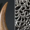 Riess-Ambiente Wanddekoration > Extravagante Wanddekoration EXOTIC BULL 60cm silber Mangoholz Stierkopf