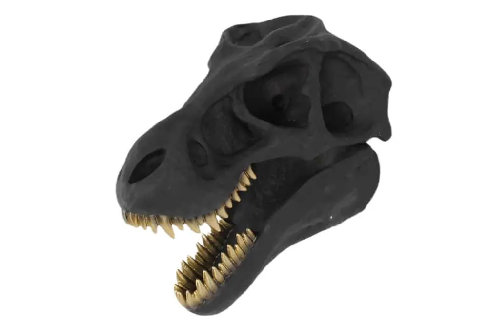Riess-Ambiente Wanddekoration > Extravagante Wanddekoration T-REX 40cm schwarz handmade Dinosaurier-Kopf