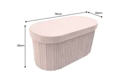 Riess-Ambiente Sitzbänke|Samt Möbel > Faltbare Polsterbank ÉLAN 80cm rosa Samt Sitzbank mit Stauraum