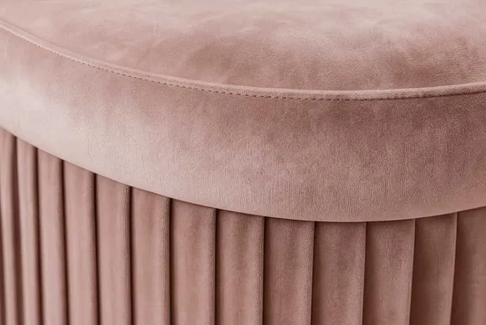 Riess-Ambiente Sitzbänke|Samt Möbel > Faltbare Polsterbank ÉLAN 80cm rosa Samt Sitzbank mit Stauraum