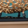 Riess-Ambiente Goldene Möbel|Schalen > Filigrane Design Schale ABSTRACT LEAF 45cm gold Handarbeit