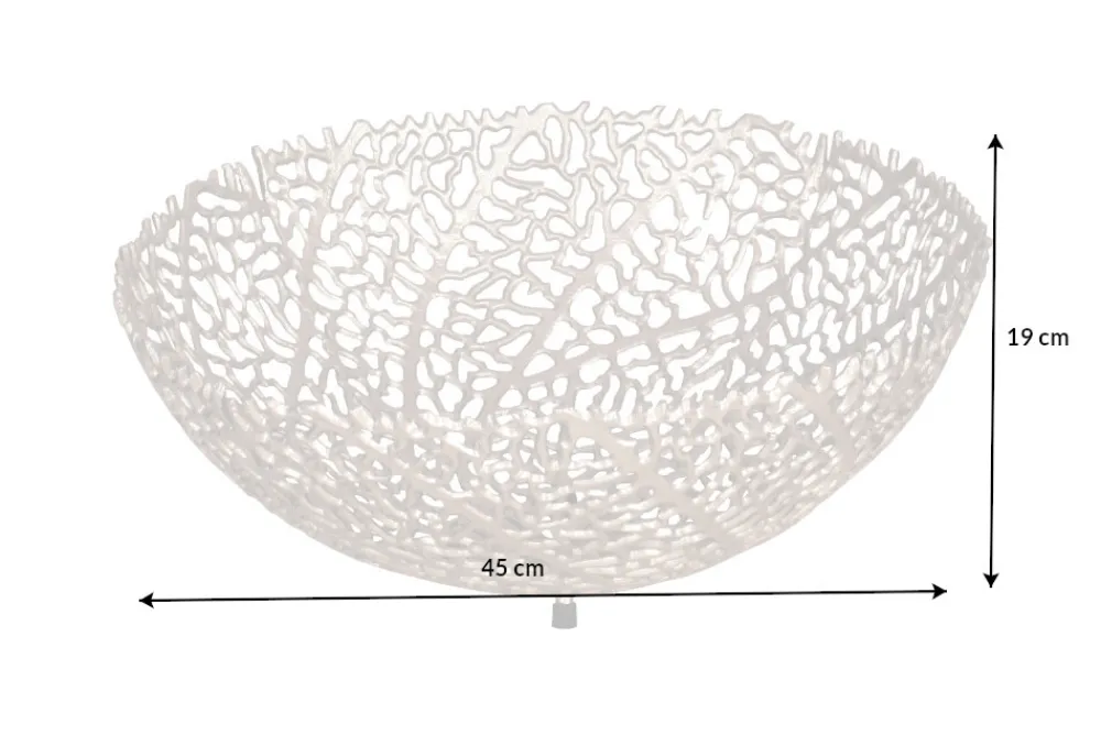 Riess-Ambiente Schalen > Filigrane Design Schale ABSTRACT LEAF 45cm silber Handarbeit