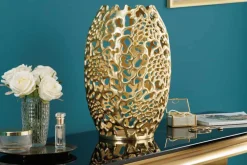 Riess-Ambiente Dekoration|Goldene Möbel > Filigrane Design Vase ABSTRACT LEAF gold 40cm Handarbeit