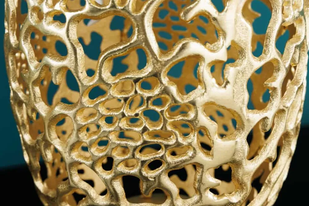Riess-Ambiente Dekoration|Goldene Möbel > Filigrane Design Vase ABSTRACT LEAF gold 40cm Handarbeit