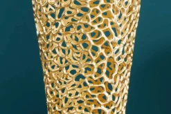 Riess-Ambiente Dekoration|Goldene Möbel > Filigrane Design XXL Vase ABSTRACT LEAF 90cm gold Handarbeit