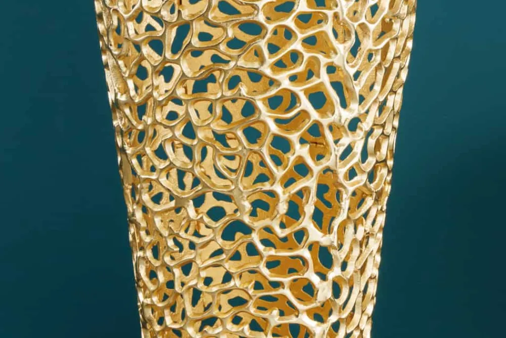 Riess-Ambiente Dekoration|Goldene Möbel > Filigrane Design XXL Vase ABSTRACT LEAF 90cm gold Handarbeit