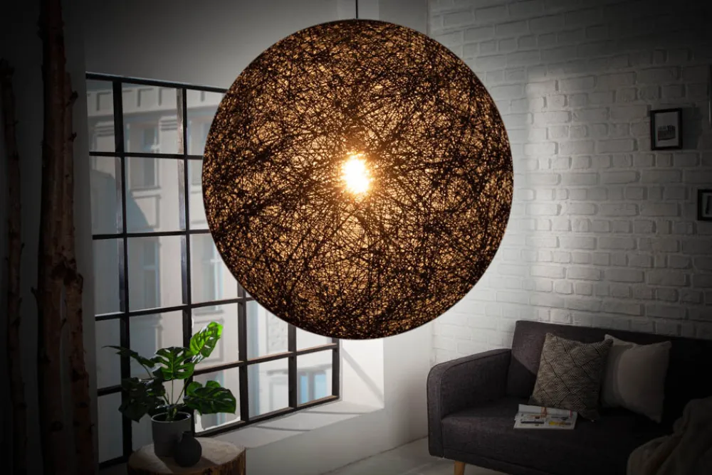 Riess-Ambiente Hängelampen > Filigrane Hängelampe COCOONING XL 60cm schwarz Kugelleuchte