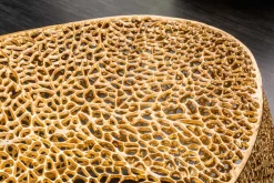 Riess-Ambiente Goldene Möbel|Couchtische & Truhen > Filigraner Design Couchtisch ABSTRACT LEAF 130cm gold Handarbeit
