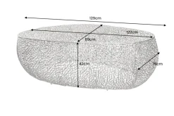 Riess-Ambiente Couchtische & Truhen > Filigraner Design Couchtisch ABSTRACT LEAF 130cm silber Handarbeit