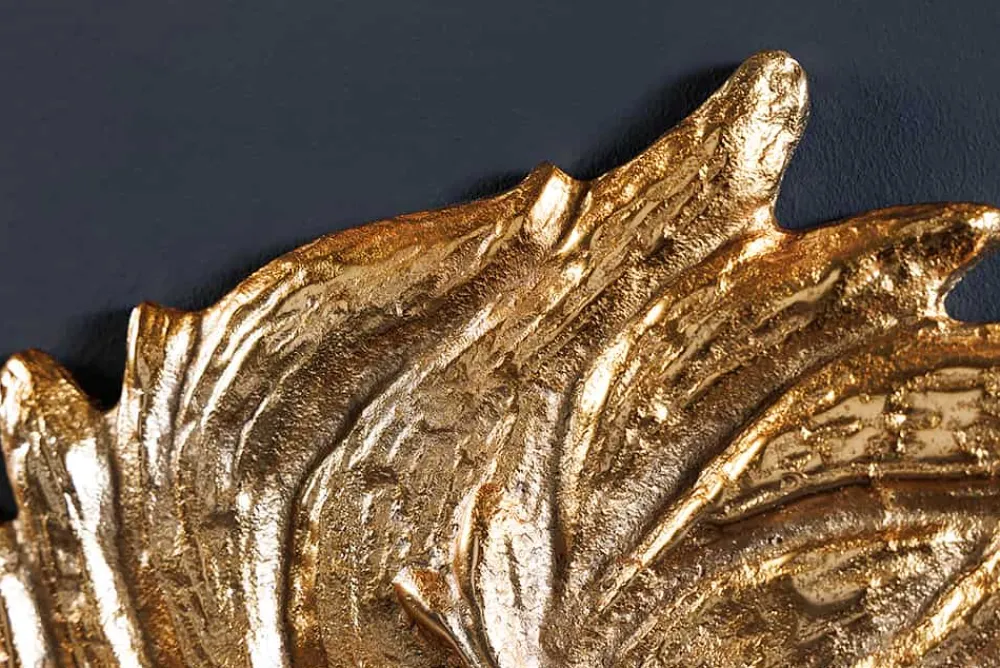 Riess-Ambiente Goldene Möbel|Wanddekoration > Goldene Wanddeko WILDLIFE LION 35cm gold Metall Löwenkopf-Skulptur handmade
