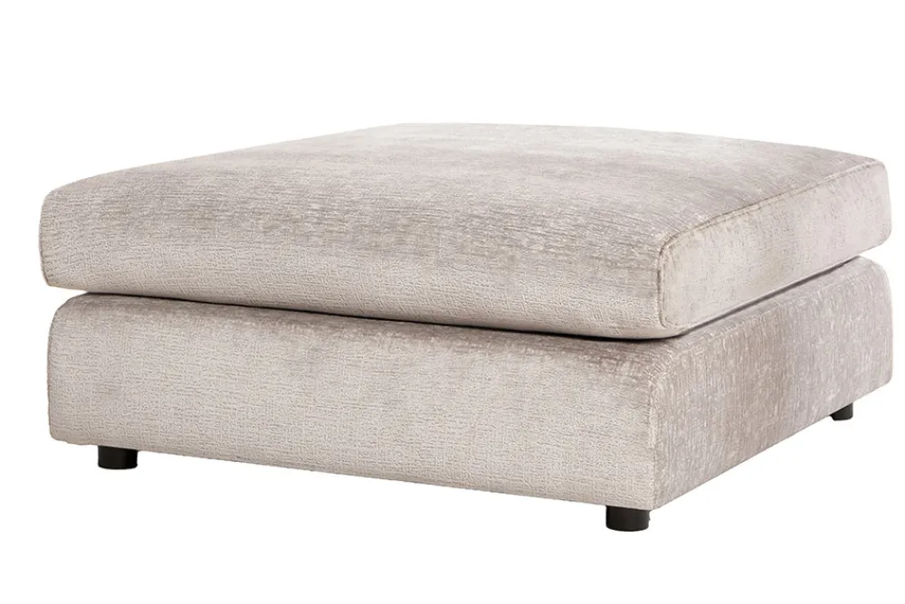 Riess-Ambiente Sitzhocker > Großer Hocker SOHO 100cm beige Chenillestoff Polsterhocker mit Wellenunterfederung