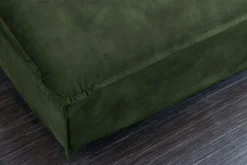 Riess-Ambiente Polsterhocker|Sitzhocker > Großer Hussenhocker HEAVEN 100cm dunkelgrün Samt Landhausstil Sofahocker waschbarer Bezug