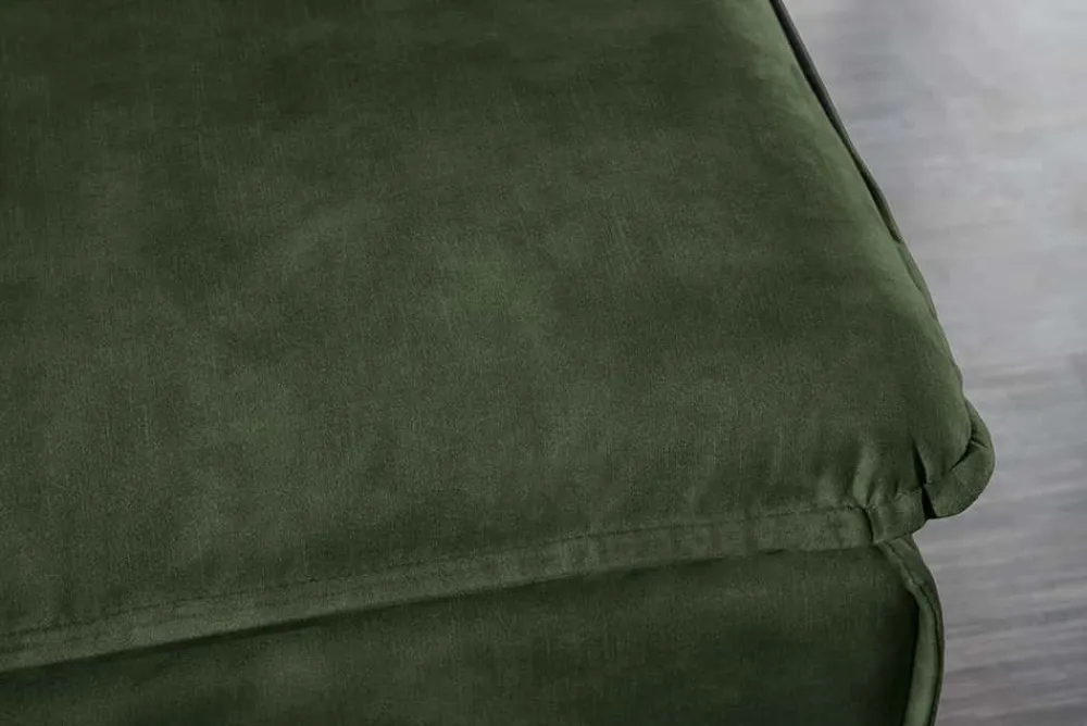 Riess-Ambiente Polsterhocker|Sitzhocker > Großer Hussenhocker HEAVEN 100cm dunkelgrün Samt Landhausstil Sofahocker waschbarer Bezug