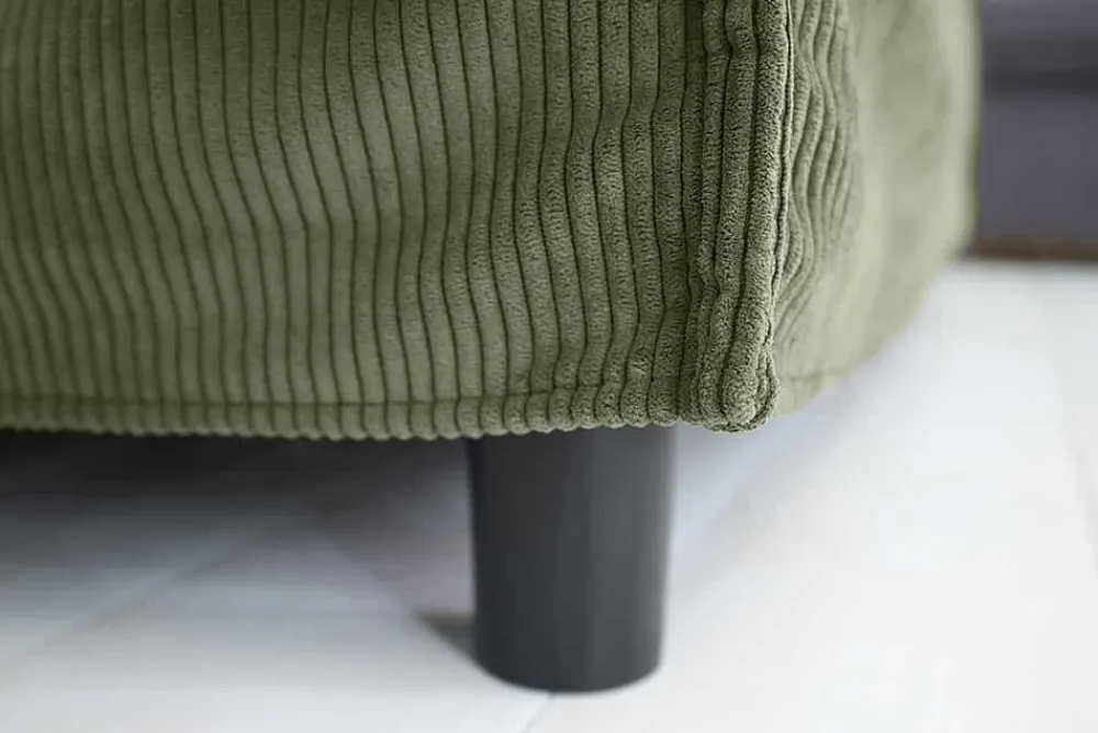 Riess-Ambiente Sitzhocker > Großer Sitzhocker HEAVEN 100cm grün Cord Sofahocker abnehmbarer Bezug