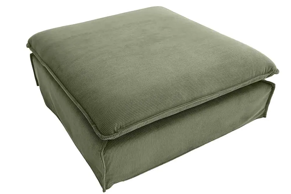 Riess-Ambiente Sitzhocker > Großer Sitzhocker HEAVEN 100cm grün Cord Sofahocker abnehmbarer Bezug