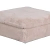 Riess-Ambiente 2-Sitzer Sofa|Sitzhocker > Großer Sitzhocker YETI 100cm beige sand Shaggy-Stoff langfloriger Plüsch Sofahocker