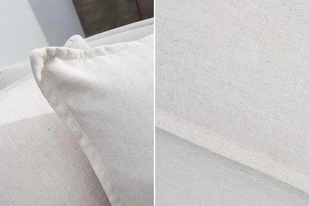 Riess-Ambiente Skandinavisch|Xxl Sofa > Großes Ecksofa HEAVEN 255cm natur beige Leinenstoff Federkern inkl. Kissen