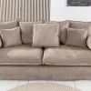 Riess-Ambiente Xxl Sofa|3-Sitzer Sofa > Großes 3-Sitzer Sofa HEAVEN 200cm greige Cord Federkern Hussensofa