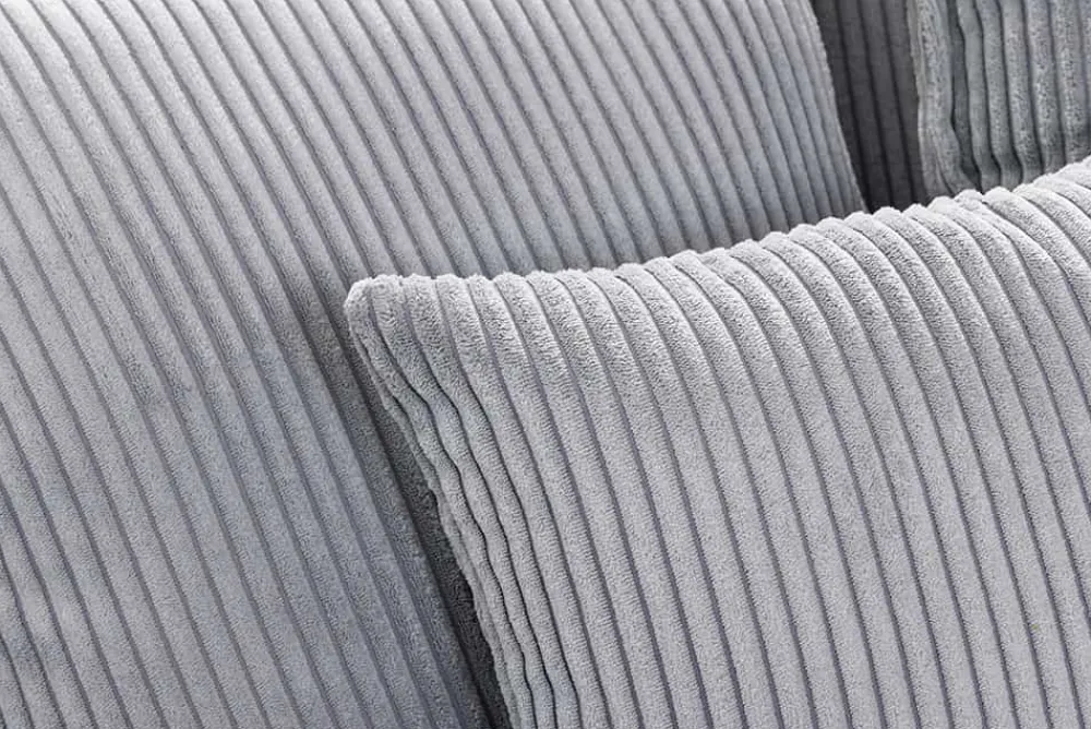Riess-Ambiente Xxl Sofa|3-Sitzer Sofa > Großes 3-Sitzer Sofa HEAVEN 200cm hellgrau Cord Federkern Hussensofa abnehmbarer Bezug