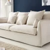 Riess-Ambiente Xxl Sofa|3-Sitzer Sofa > Großes 3-Sitzer Sofa HEAVEN 200cm natur beige Leinenstoff Federkern Hussensofa