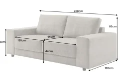 Riess-Ambiente Samt Möbel|3-Sitzer Sofa ><noscript><img width=