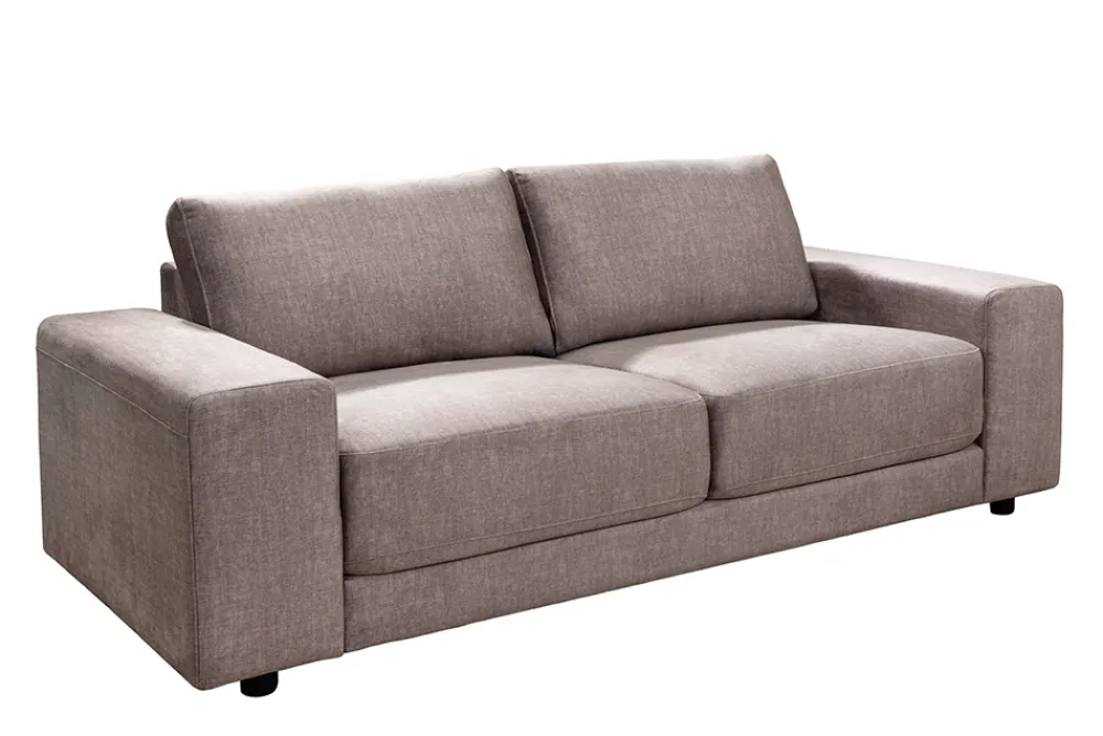 Riess-Ambiente Samt Möbel|3-Sitzer Sofa > Großes Sofa LOFT 210cm taupe Vogue Velours Samt 3-Sitzer Couch Taschenfederkern