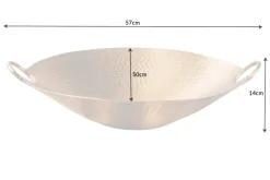 Riess-Ambiente Goldene Möbel|Schalen > Handgearbeitete Deko Schale ORIENT 55cm gold Metall Hammerschlag Design