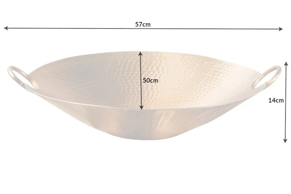 Riess-Ambiente Goldene Möbel|Schalen > Handgearbeitete Deko Schale ORIENT 55cm gold Metall Hammerschlag Design