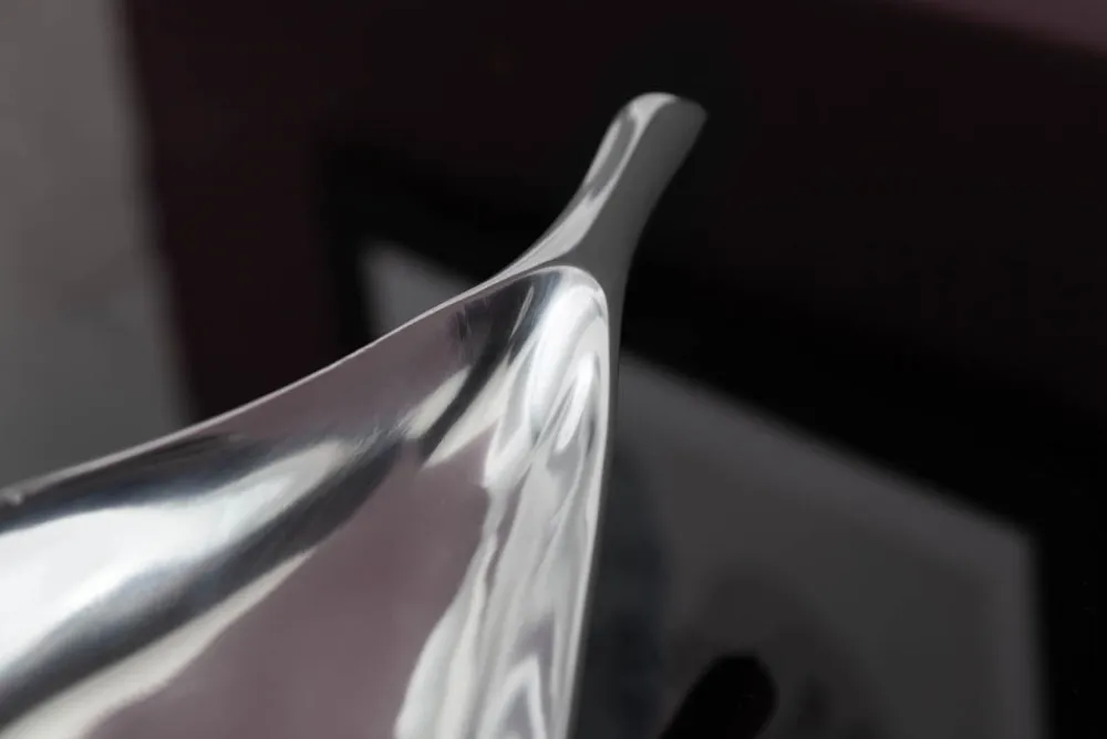 Riess-Ambiente Schalen > Handgearbeitete Deko Schale SILVER LEAF 60cm silber Aluminium