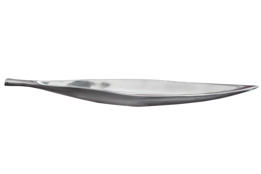 Riess-Ambiente Schalen > Handgearbeitete Deko Schale SILVER LEAF 60cm silber Aluminium