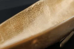 Riess-Ambiente Goldene Möbel|Schalen > Handgearbeitete Deko Schale GOLD LEAF 80cm antik gold Aluminium