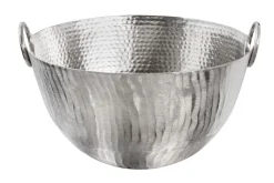 Riess-Ambiente Schalen > Handgearbeitete Deko Schale ORIENT 40cm silber Metall Hammerschlag Design
